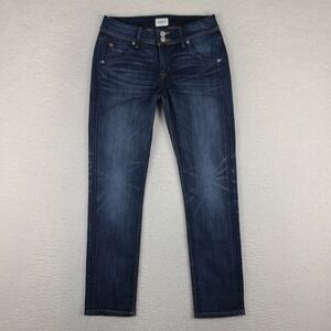 Hudson Jeans Womens 27x27 Blue COLLIN Flap Skinny Ankle Dark Wash Denim